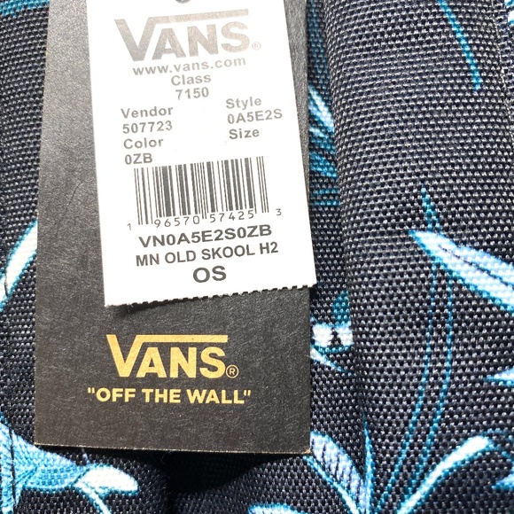 🎒SCHOOL SALE🎒Vans Old Skool H2O Backpack Black Flower Laptop Bag VN0A5E2S0ZB - Picture 10 of 10